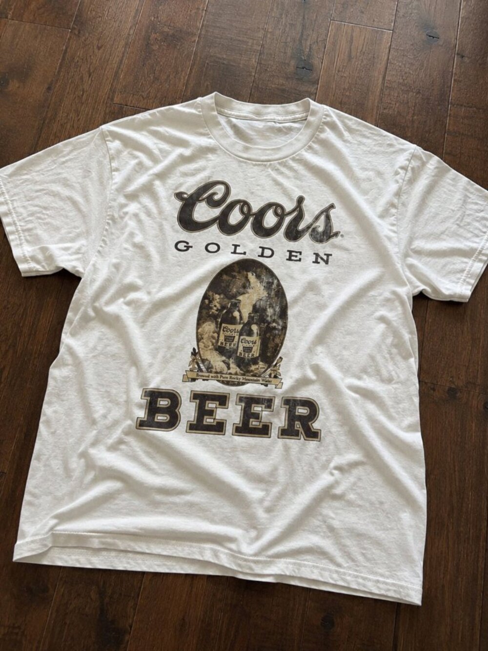 Coors Golden Beer Vintage Graphic Tee White